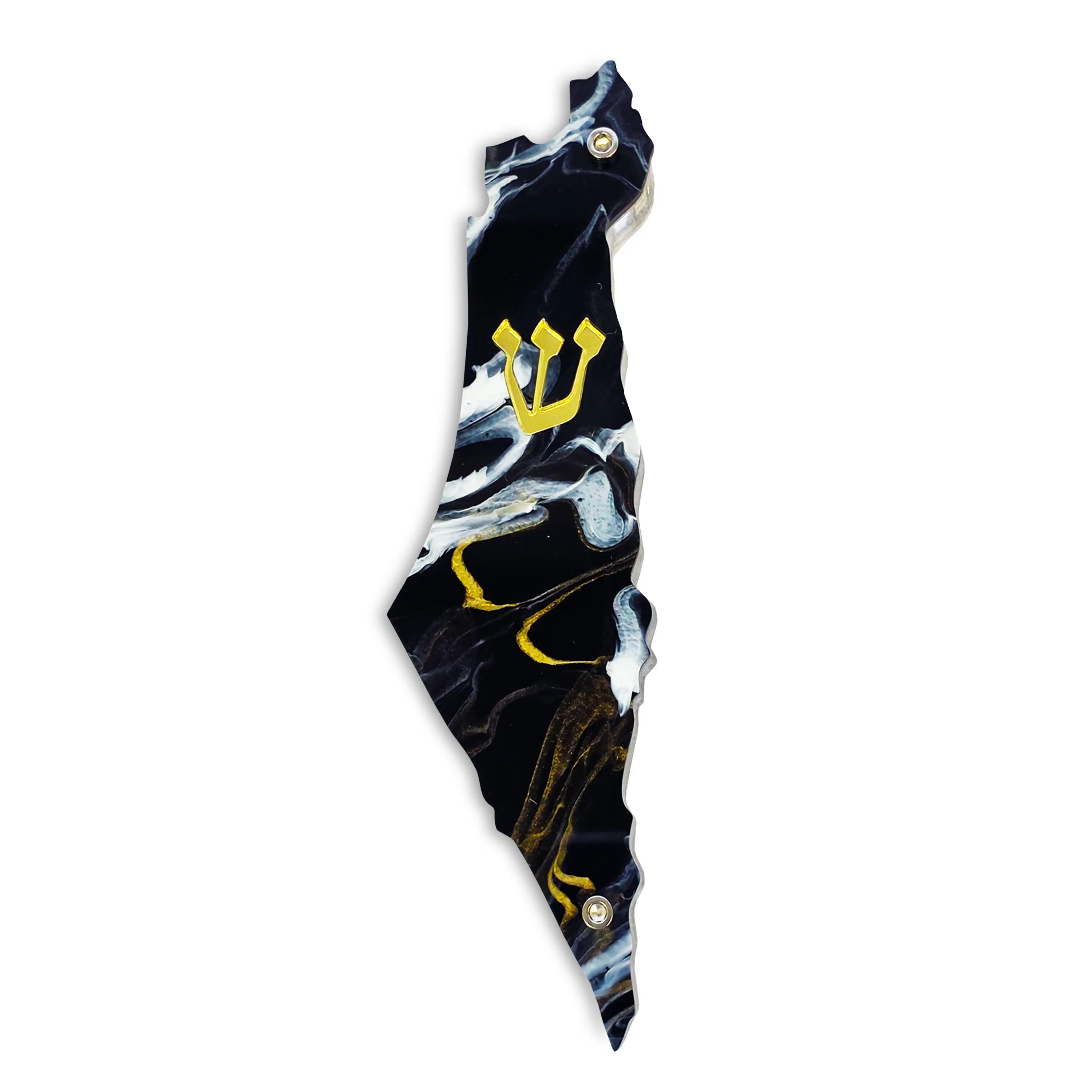 Genesis Map of Israel Mezuzah for Door – Handmade Premium Clear Acrylic Case – Model LSN-30022
