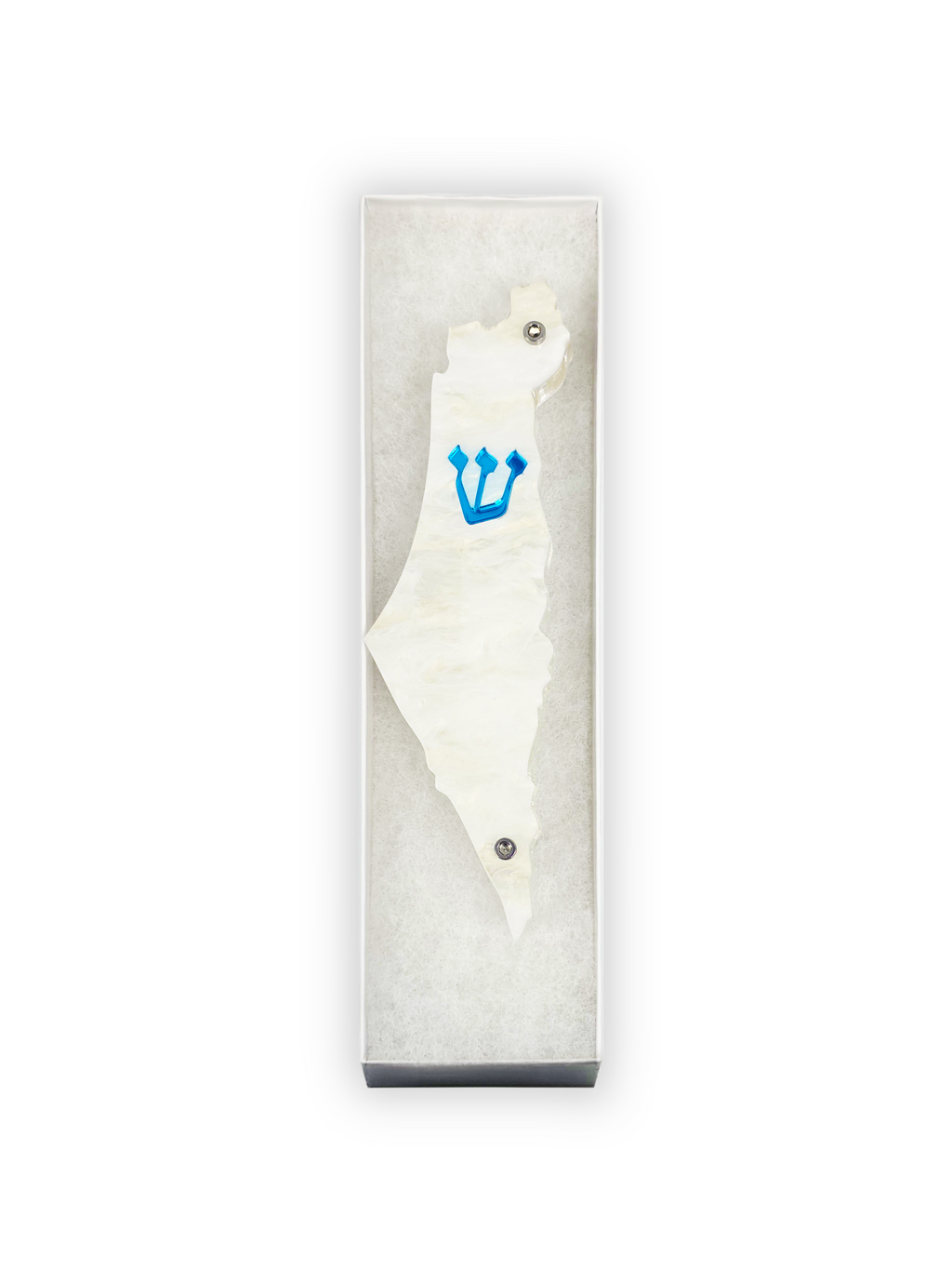 Genesis Map of Israel Mezuzah for Door – Handmade Premium Clear Acrylic Case – Model LSN-30023