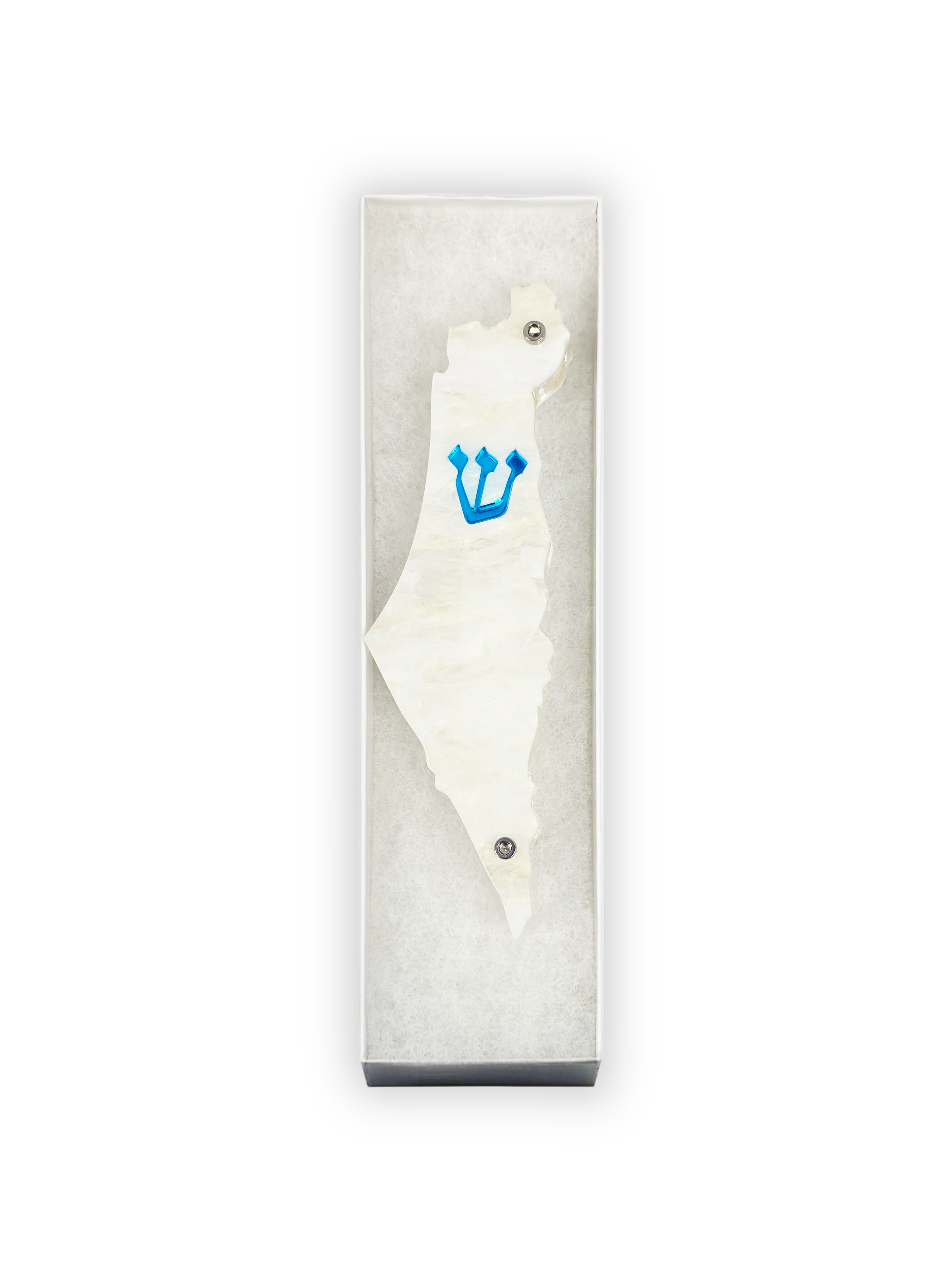Genesis Map of Israel Mezuzah for Door – Handmade Premium Clear Acrylic Case – Model LSN-30023