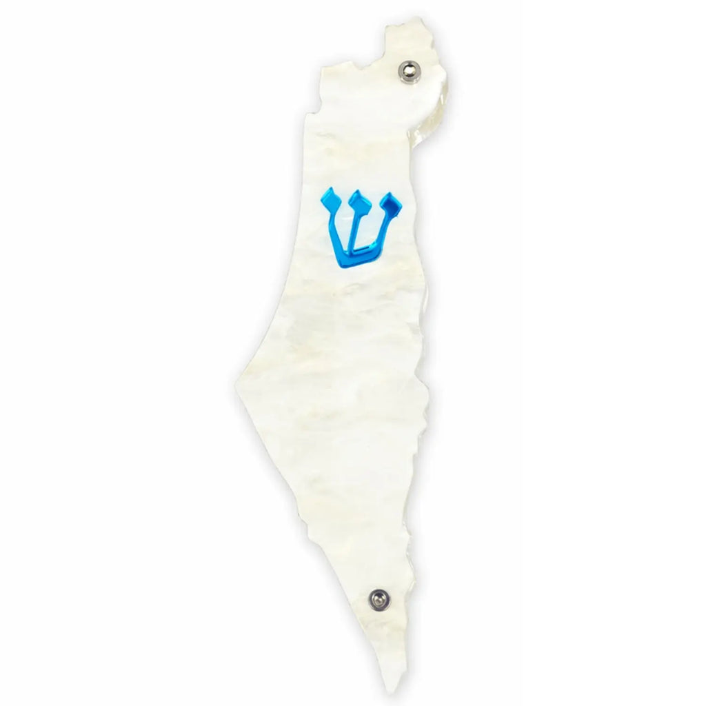 Genesis Map of Israel Mezuzah for Door – Handmade Premium Clear Acrylic Case – Model LSN-30023
