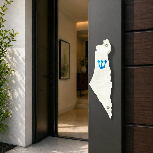 Genesis Map of Israel Mezuzah for Door – Handmade Premium Clear Acrylic Case – Model LSN-30023