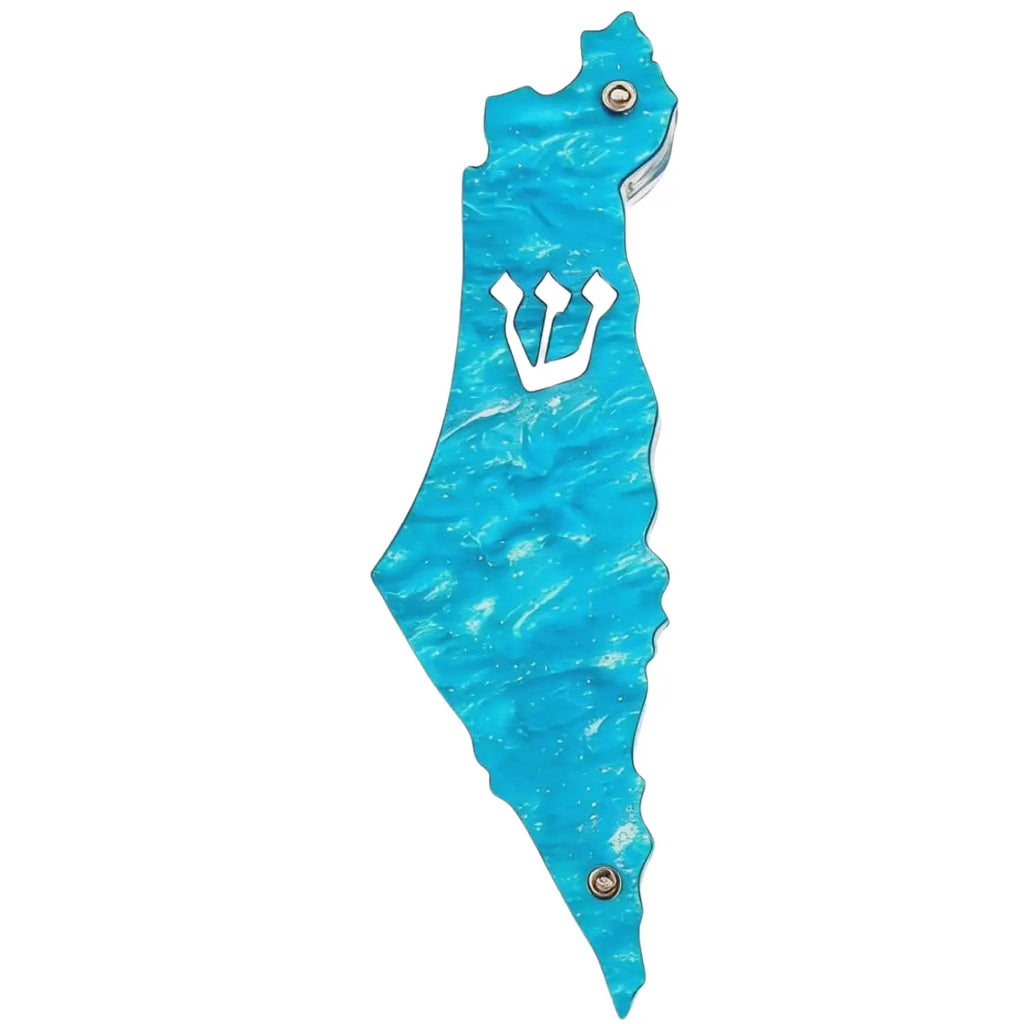 Genesis Map of Israel Mezuzah for Door – Handmade Premium Clear Acrylic Case – Model LSN-30025
