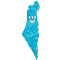 Genesis Map of Israel Mezuzah for Door – Handmade Premium Clear Acrylic Case – Model LSN-30025
