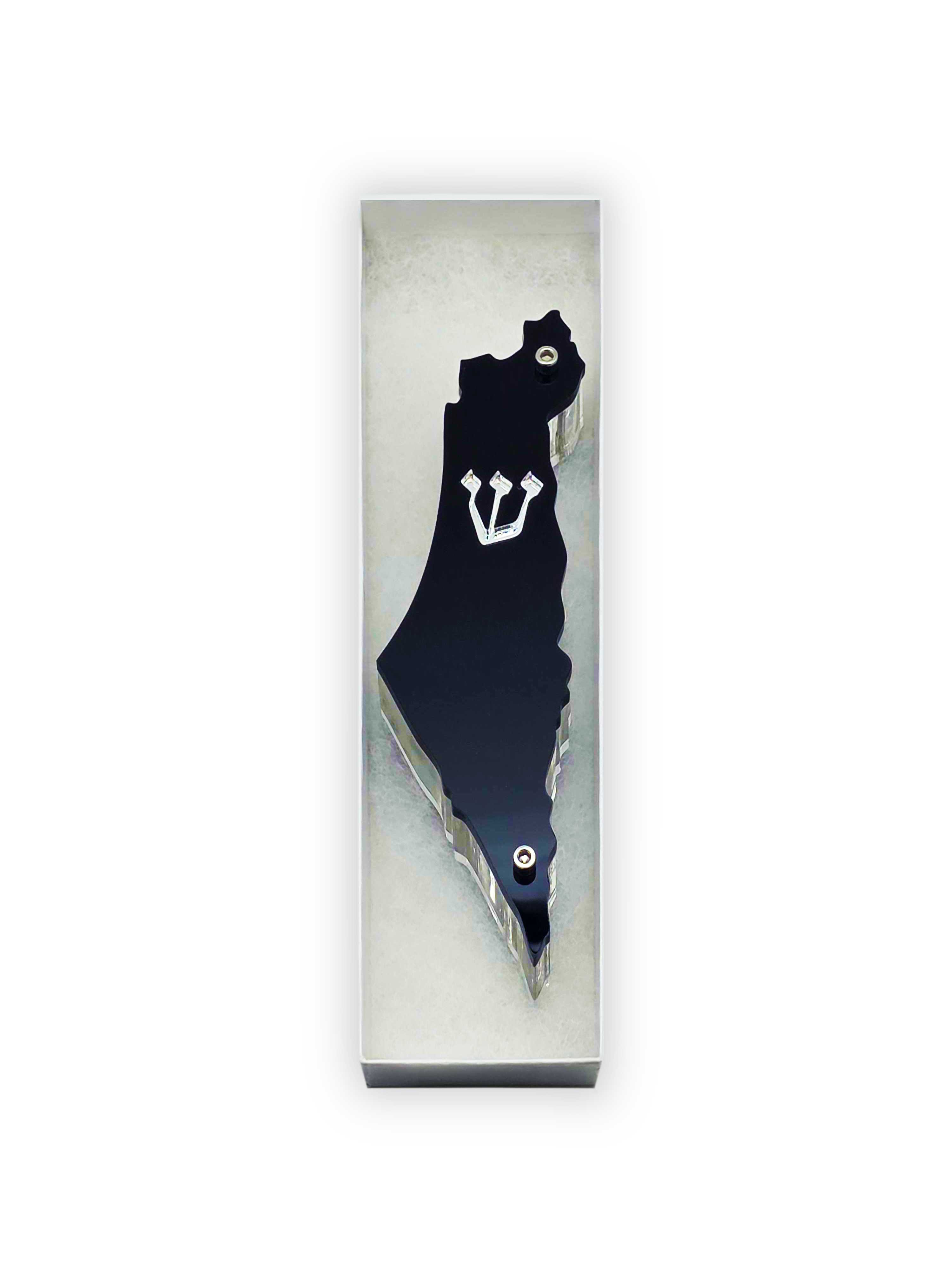 Genesis Map of Israel Mezuzah for Door – Handmade Premium Clear Acrylic Case – Model LSN-30026