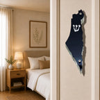 Genesis Map of Israel Mezuzah for Door – Handmade Premium Clear Acrylic Case – Model LSN-30026