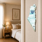 Genesis Map of Israel Mezuzah for Door – Handmade Premium Clear Acrylic Case – Model LSN-30029