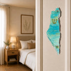 Genesis Map of Israel Mezuzah for Door – Handmade Premium Clear Acrylic Case – Model LSN-30030