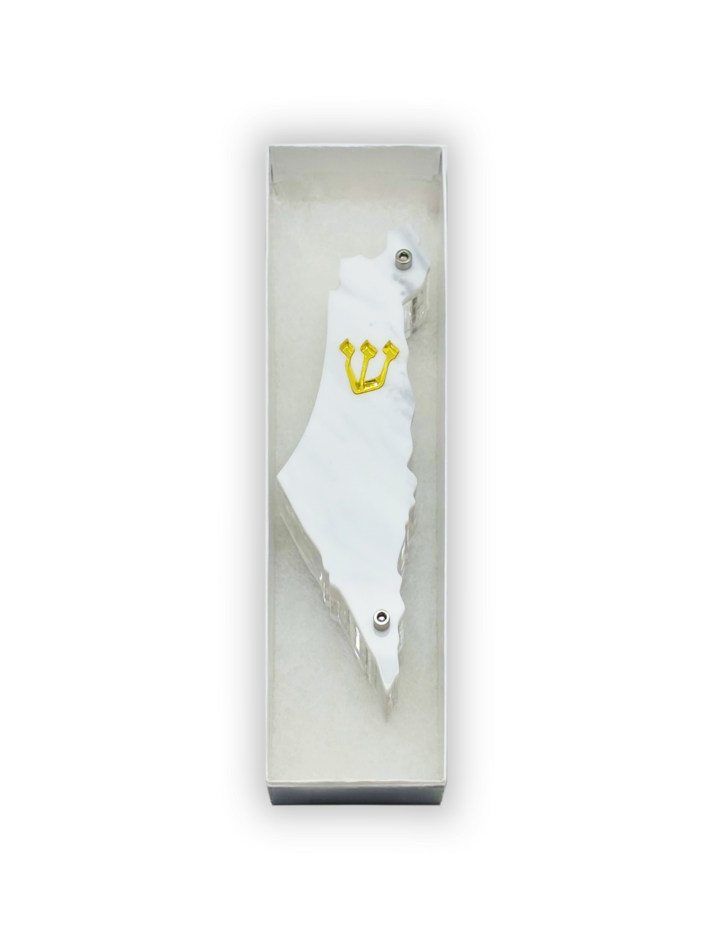 Genesis Map of Israel Mezuzah for Door – Handmade Premium Clear Acrylic Case – Model LSN-30031