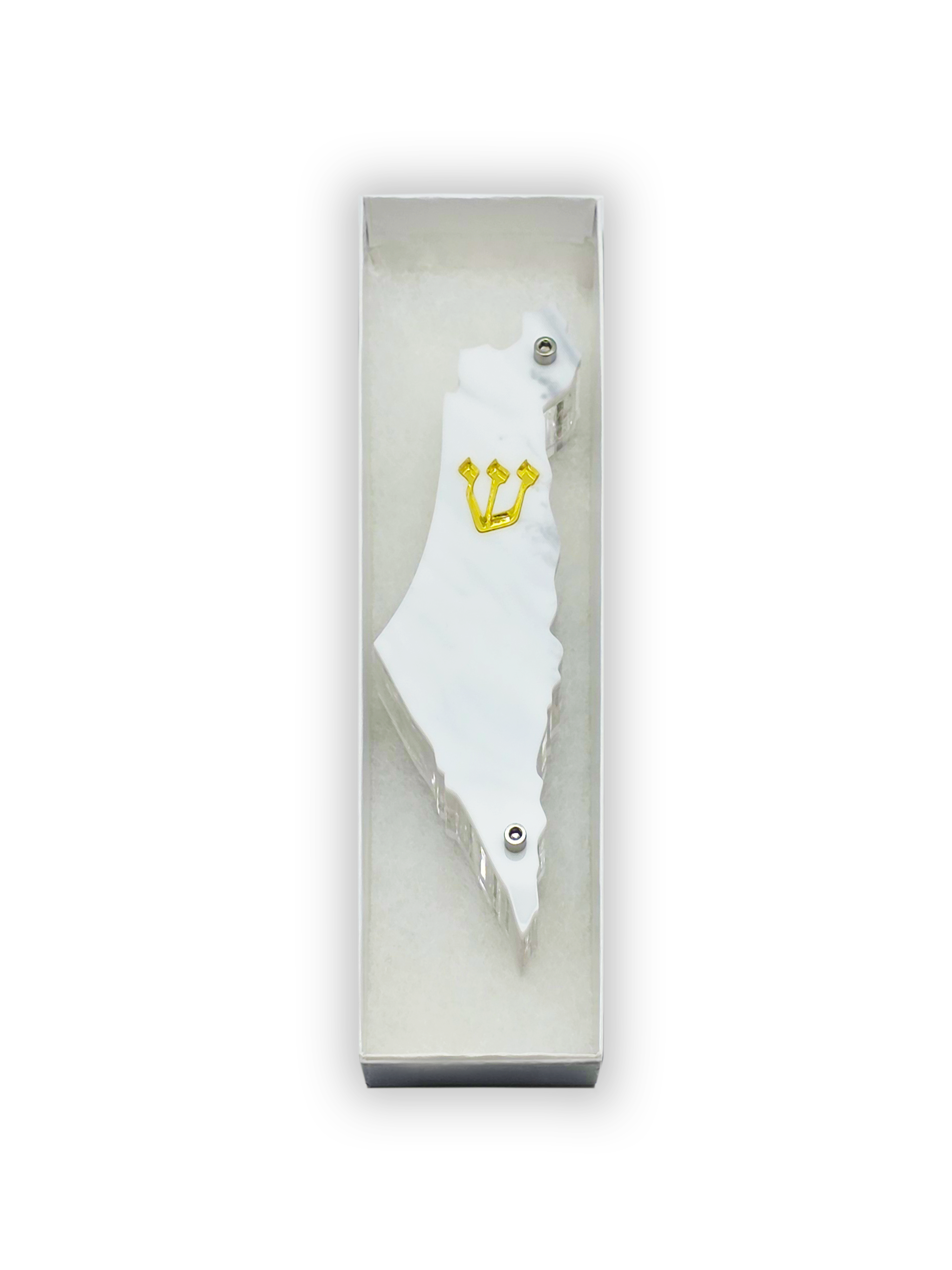 Genesis Map of Israel Mezuzah for Door – Handmade Premium Clear Acrylic Case – Model LSN-30031