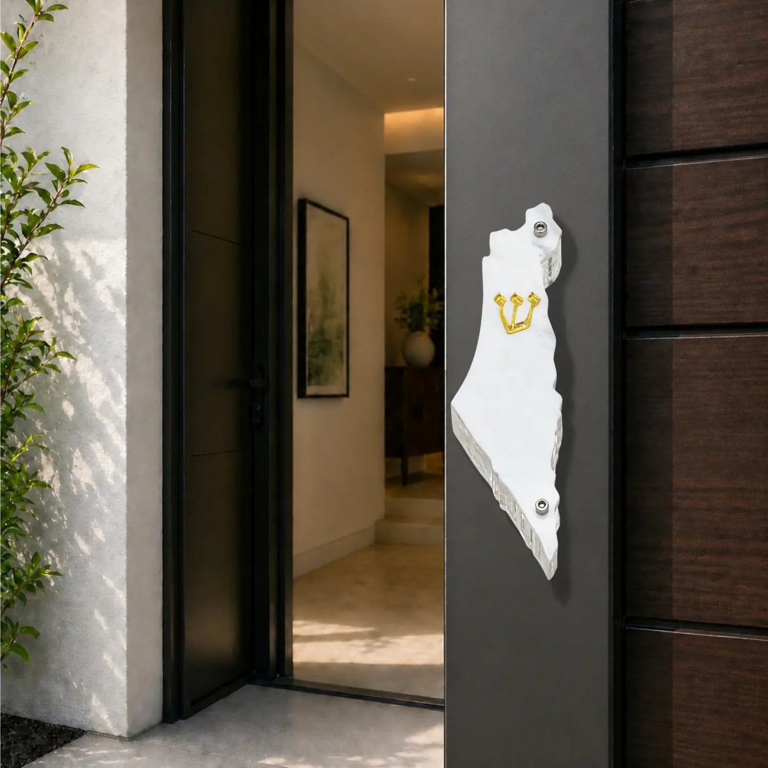 Genesis Map of Israel Mezuzah for Door – Handmade Premium Clear Acrylic Case – Model LSN-30031
