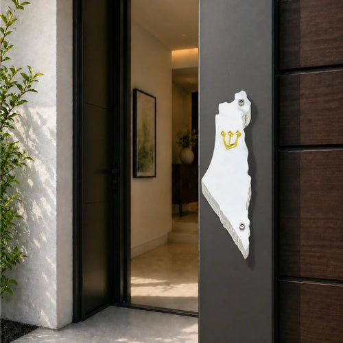 Genesis Map of Israel Mezuzah for Door – Handmade Premium Clear Acrylic Case – Model LSN-30031