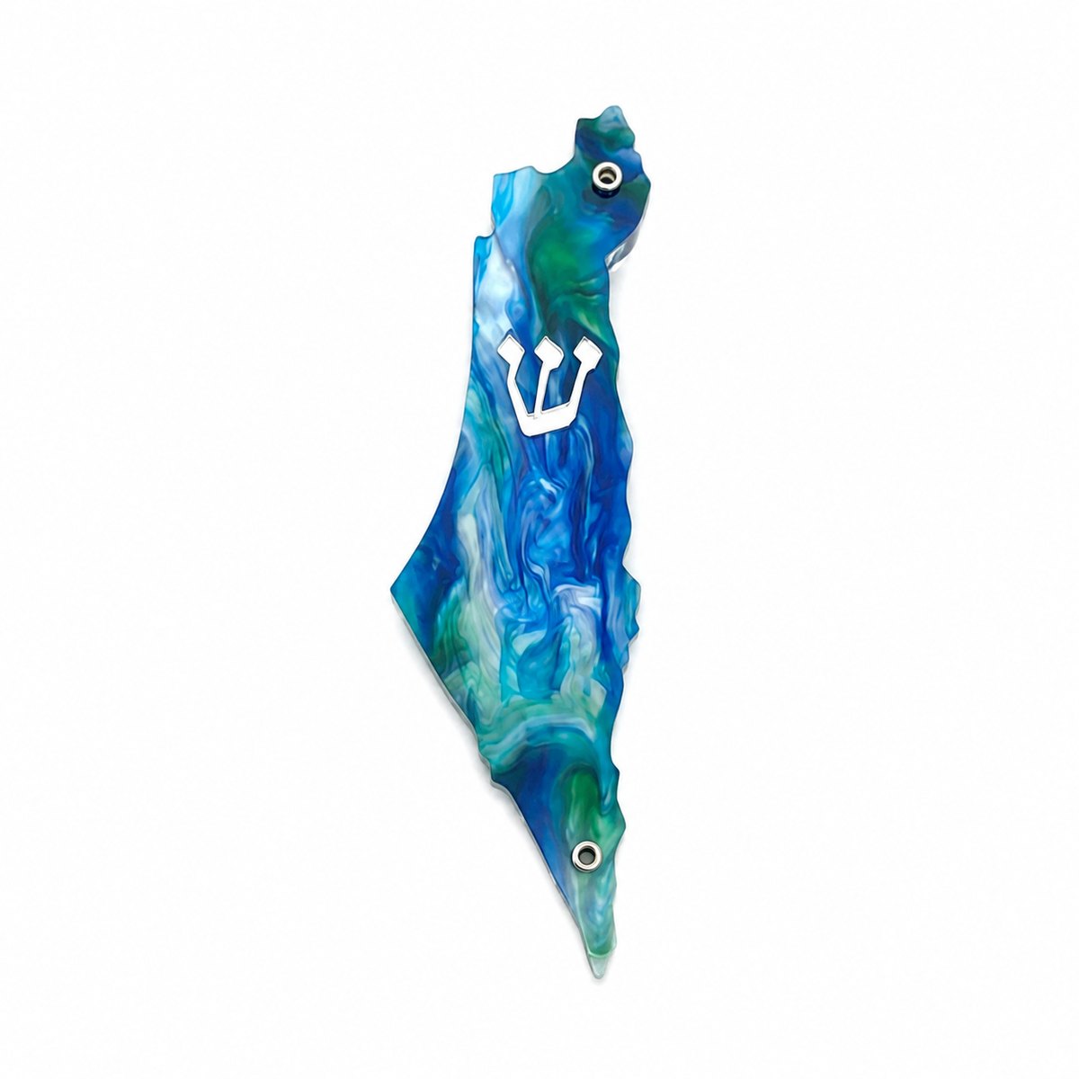 Genesis Map of Israel Mezuzah for Door – Handmade Premium Clear Acrylic Case – Model LSN-30041