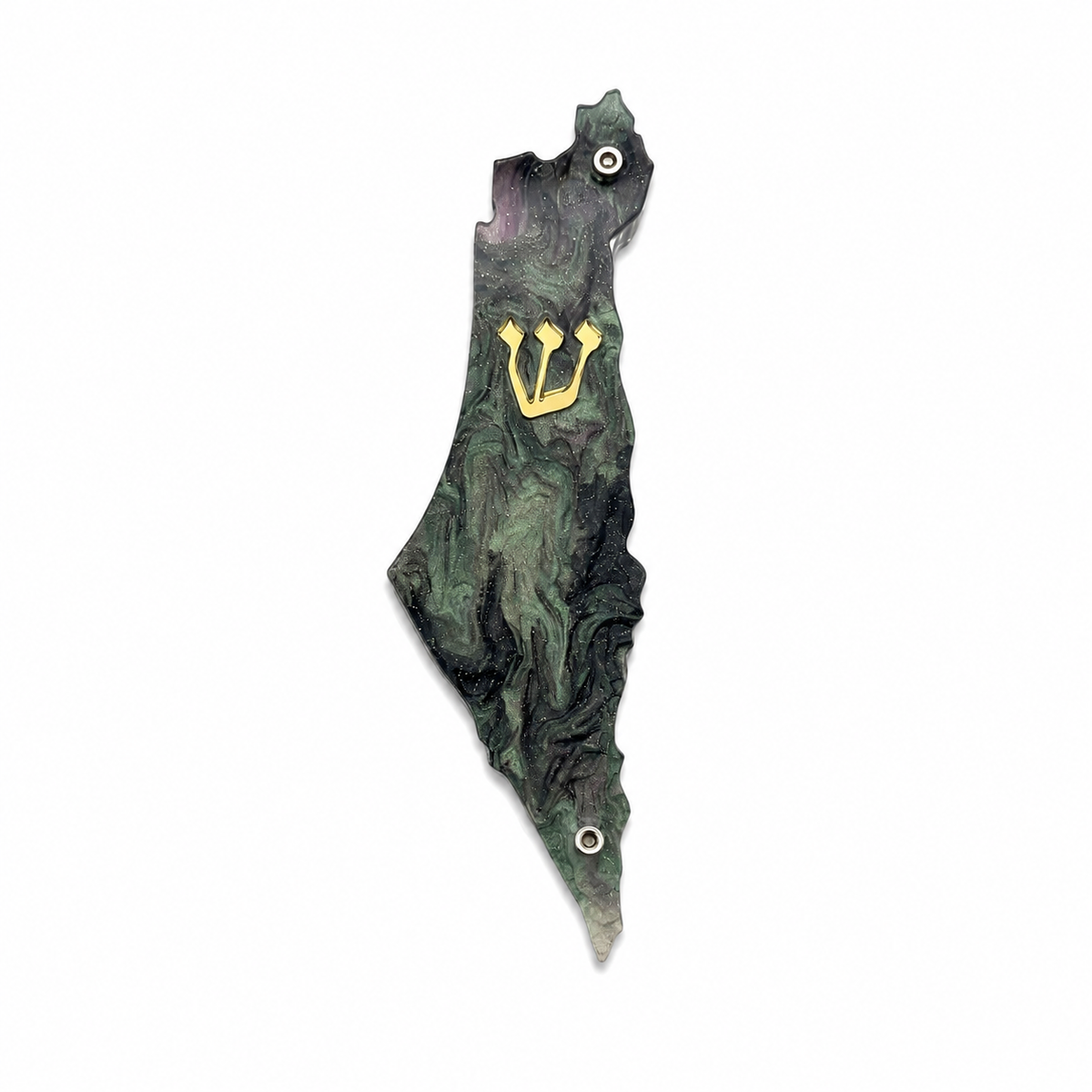 Genesis Map of Israel Mezuzah for Door – Handmade Premium Clear Acrylic Case – Model LSN-30044