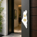 Genesis Map of Israel with David Star Mezuzah for Door – Handmade Premium Clear Acrylic Case – Model LSN-30502