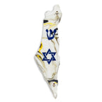 Genesis Map of Israel with David Star Mezuzah for Door – Handmade Premium Clear Acrylic Case – Model LSN-30504