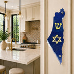 Genesis Map of Israel with David Star Mezuzah for Door – Handmade Premium Clear Acrylic Case – Model LSN-30506