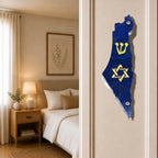Genesis Map of Israel with David Star Mezuzah for Door – Handmade Premium Clear Acrylic Case – Model LSN-30506