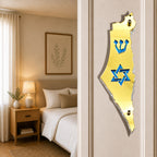 Genesis Map of Israel with David Star Mezuzah for Door – Handmade Premium Clear Acrylic Case – Model LSN-30507