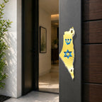 Genesis Map of Israel with David Star Mezuzah for Door – Handmade Premium Clear Acrylic Case – Model LSN-30507