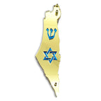 Genesis Map of Israel with David Star Mezuzah for Door – Handmade Premium Clear Acrylic Case – Model LSN-30507