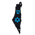 Genesis Map of Israel with David Star Mezuzah for Door – Handmade Premium Clear Acrylic Case – Model LSN-30508