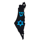 Genesis Map of Israel with David Star Mezuzah for Door – Handmade Premium Clear Acrylic Case – Model LSN-30508