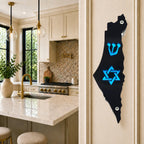 Genesis Map of Israel with David Star Mezuzah for Door – Handmade Premium Clear Acrylic Case – Model LSN-30508