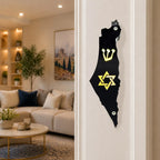 Genesis Map of Israel with David Star Mezuzah for Door – Handmade Premium Clear Acrylic Case – Model LSN-30509