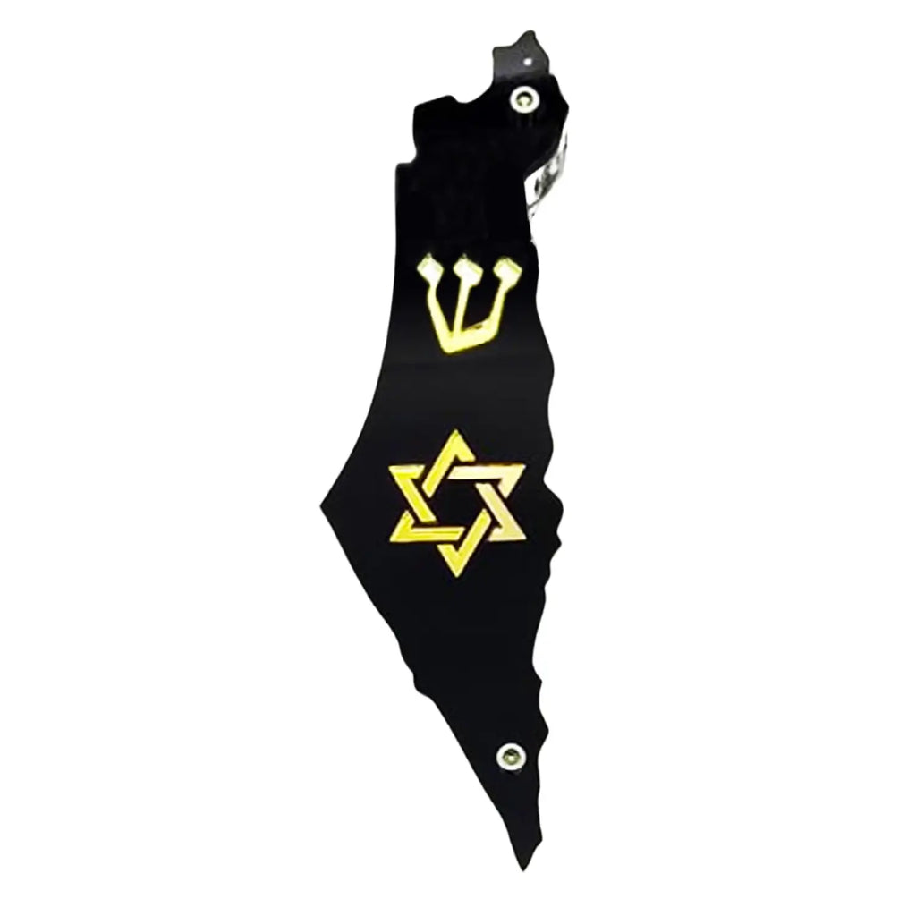 Genesis Map of Israel with David Star Mezuzah for Door – Handmade Premium Clear Acrylic Case – Model LSN-30509