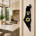 Genesis Map of Israel with David Star Mezuzah for Door – Handmade Premium Clear Acrylic Case – Model LSN-30509
