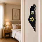 Genesis Map of Israel with David Star Mezuzah for Door – Handmade Premium Clear Acrylic Case – Model LSN-30509