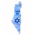 Genesis Map of Israel with David Star Mezuzah for Door – Handmade Premium Clear Acrylic Case – Model LSN-30510