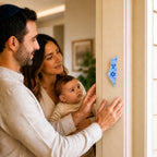 Genesis Map of Israel with David Star Mezuzah for Door – Handmade Premium Clear Acrylic Case – Model LSN-30510