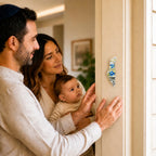 Genesis Map of Israel with David Star Mezuzah for Door – Handmade Premium Clear Acrylic Case – Model LSN-30512