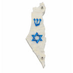 Genesis Map of Israel with David Star Mezuzah for Door – Handmade Premium Clear Acrylic Case – Model LSN-30513