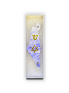 Genesis Map of Israel with David Star Mezuzah for Door – Handmade Premium Clear Acrylic Case – Model LSN-30515