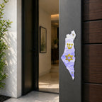 Genesis Map of Israel with David Star Mezuzah for Door – Handmade Premium Clear Acrylic Case – Model LSN-30515