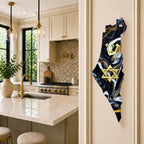 Genesis Map of Israel with David Star Mezuzah for Door – Handmade Premium Clear Acrylic Case – Model LSN-30516