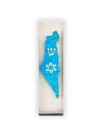 Genesis Map of Israel with David Star Mezuzah for Door – Handmade Premium Clear Acrylic Case – Model LSN-30517