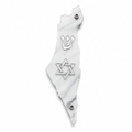 Genesis Map of Israel with David Star Mezuzah for Door – Handmade Premium Clear Acrylic Case – Model LSN-30527