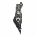 Genesis Map of Israel with David Star Mezuzah for Door – Handmade Premium Clear Acrylic Case – Model LSN-30533