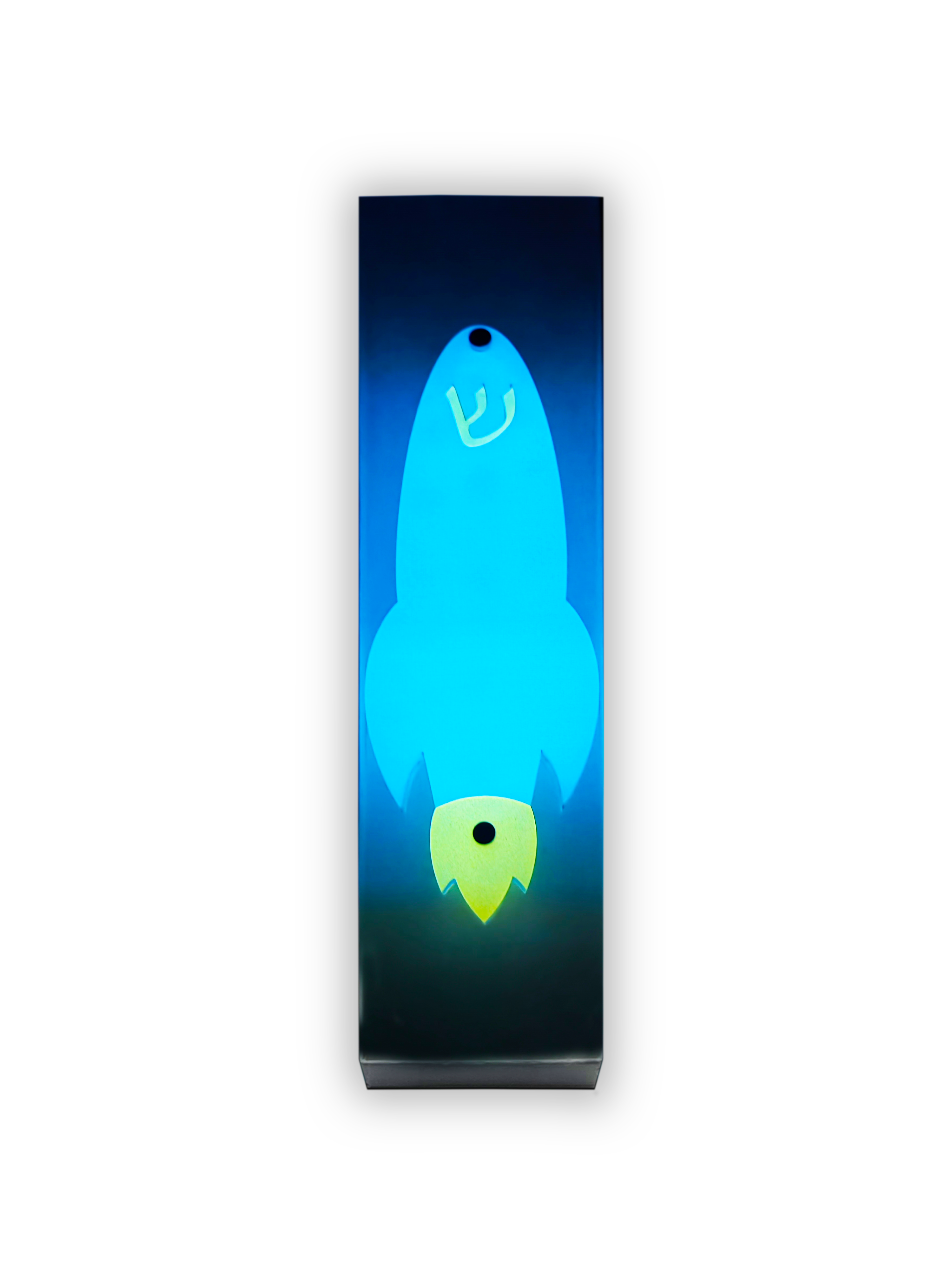 Genesis Kids Collection Rocket Glow In The Dark Mezuzah for Door – Handmade Premium Clear Acrylic Case – Model LSN-40003