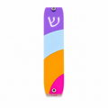 Genesis Kids Collection Rainbow Pastels Mezuzah for Door – Handmade Premium Clear Acrylic Case – Model LSN-40007