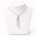 Israel Map Necklace with Star of David Pendant – “Ein Li Eretz Acheret” Engraved Silver Stainless Steel Necklace | Unisex Jewish Gift LSN-6004
