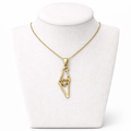 Hollow Israel Map Necklace with Star of David – Gold Stainless Steel Outline Pendant | Unisex Jewish Gift LSN-6011