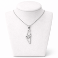 Hollow Israel Map Necklace with Star of David – SilverStainless Steel Outline Pendant | Unisex Jewish Gift LSN-6012