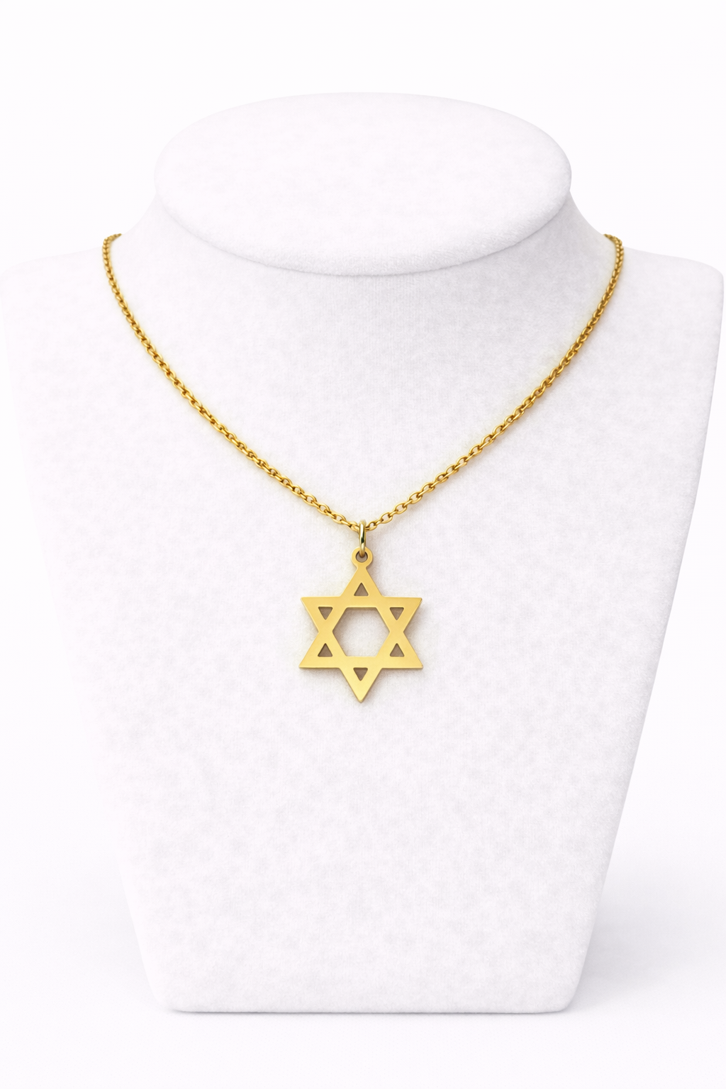 Star of David Necklace 2 x 2 cm – Gold Stainless Steel Jewish Pendant | Unisex Gift LSN-6021