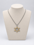 Star of David Necklace 3 x 2.5 cm  – Gold / Silver Stainless Steel Jewish Pendant | Unisex Gift LSN-6032
