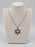 Star of David Necklace  3.5 x 3 cm –  Black Stainless Steel Jewish Pendant | Unisex Gift LSN-6040