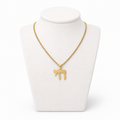 Chai Necklace 2.5 x 2.5 cm – Gold Stainless Steel Jewish Pendant | Unisex Gift LSN-6043